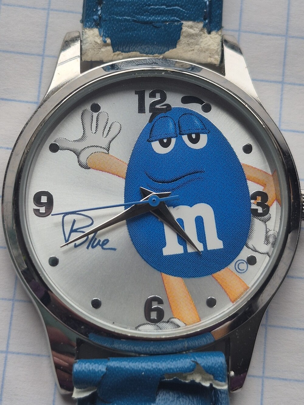 M&M’s Blue Character Watch 2008 Official – Fresh Battery + Extra Strap